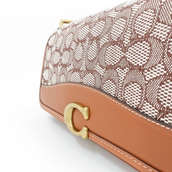 Coach Bandit Signature Shoulder Bag Brown OS - Picture 10 of 14